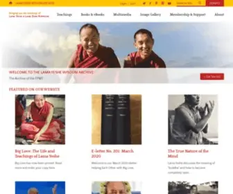 Lamayeshe.com(Lama Yeshe Wisdom Archive) Screenshot
