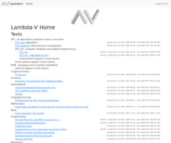 Lambda-V.com(Lambda-V - Home) Screenshot