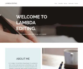 Lambdaediting.com(Lambda Editing) Screenshot