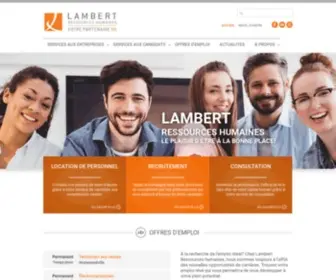 Lambert-RH.com(Lambert Ressources humaines) Screenshot