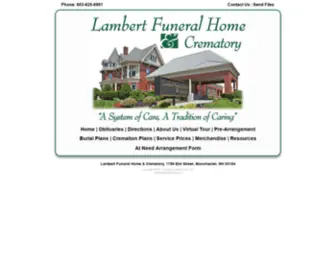 Lambertfuneralhome.com(Lambert Funeral Home & Crematory) Screenshot