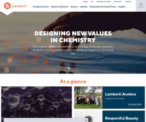 Lamberti.com(Lamberti Chemicals Specialties for industries) Screenshot