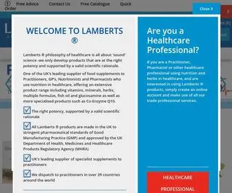 Lambertshealthcare.co.uk(Lamberts UK) Screenshot