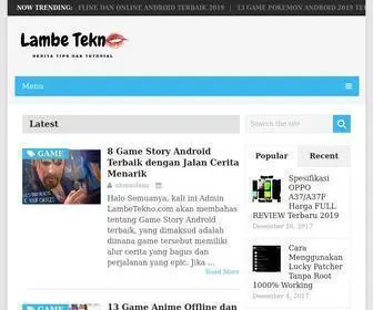 Lambetekno.com(Lambe Tekno) Screenshot