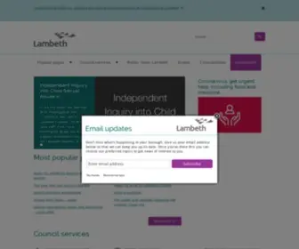 Lambeth.gov.uk(Lambeth) Screenshot