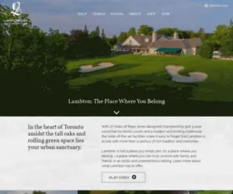 Lambtongolf.com(The Lambton Golf & Country Club) Screenshot
