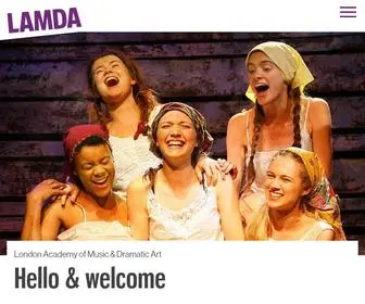 Lamda.ac.uk(London academy of music & dramatic art) Screenshot