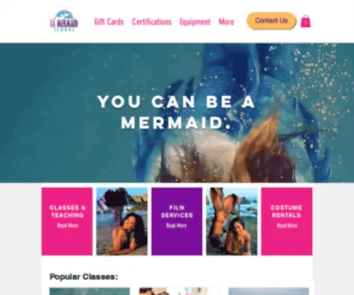 Lamermaidschool.com(LA Mermaid School) Screenshot