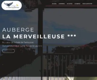Lamerveilleuse.com(AUBERGE LA MERVEILLEUSE) Screenshot