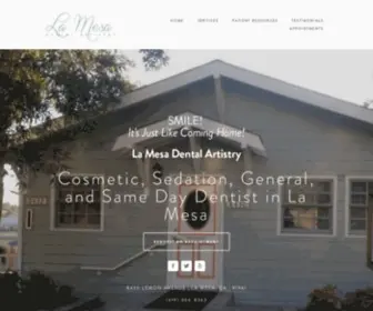 Lamesadentalartistry.com(La Mesa Dental Artistry) Screenshot