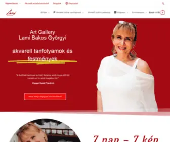 Lamibakos.com(Art Gallery Lami Bakos Györgyi festmények) Screenshot