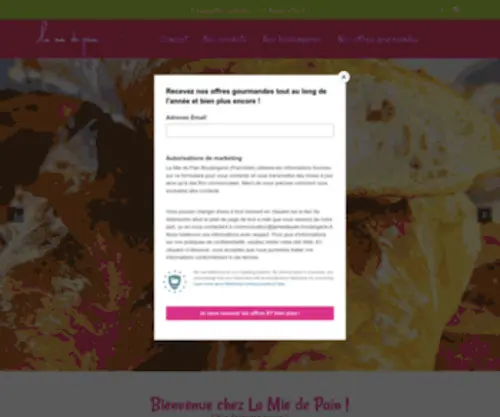 Lamiedepain-Boulangerie.fr(La Mie de Pain) Screenshot