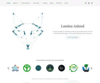 Laminaanimal.com(Ethical vegan plastic) Screenshot