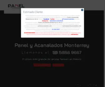 Laminaternium.com.mx(Laminaternium) Screenshot