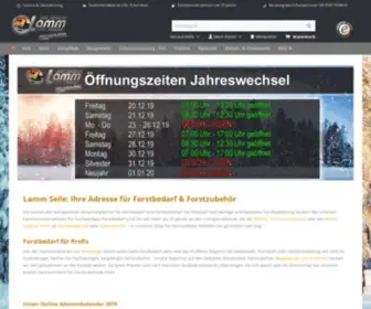 Lamm-Seile.de(Forstbedarf & Forstbekleidung) Screenshot