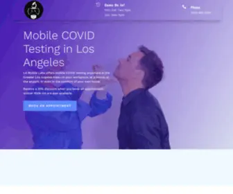 Lamobilelabs.net(Los Angeles Mobile COVID Testing) Screenshot