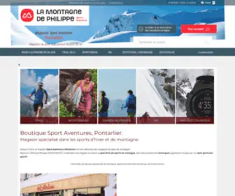 Lamontagnedephilippe.com(Magasins Sport Aventure) Screenshot