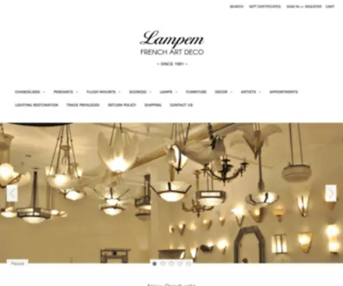 Lampem.com(French Art Deco Lighting) Screenshot