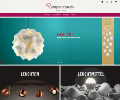 Lampenstar.de(Herzlich willkommen auf) Screenshot