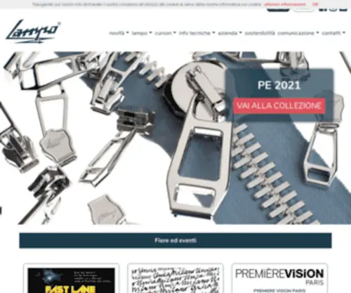 Lampo.eu(Lampo Zippers by Ditta Giovanni Lanfranchi spa) Screenshot