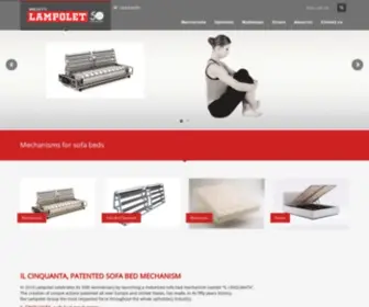 Lampolet.com(Sofa bed mechanisms manufacturer) Screenshot