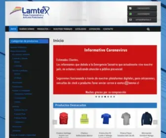 Lamtex.cl(Ropa Corporativa) Screenshot