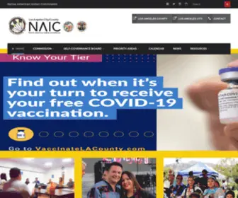 Lanaic.org(Government organization Los Angeles City/County Native American Indian Commission) Screenshot