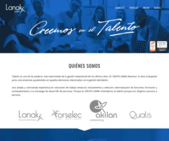 Lanak.es(Especialistas en gestión del talento Grupo Lanak) Screenshot
