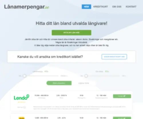 Lanamerpengar.se(Låna pengar online) Screenshot