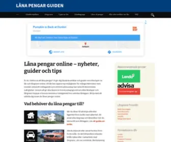 Lanapengarguiden.se(Låna pengar online) Screenshot