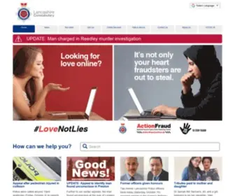 Lancashire.police.uk(Lancashire Constabulary) Screenshot