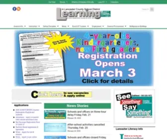 Lancastercsd.com(Lancaster County School District) Screenshot