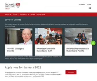 Lancaster.edu.gh(Lancaster University Ghana) Screenshot