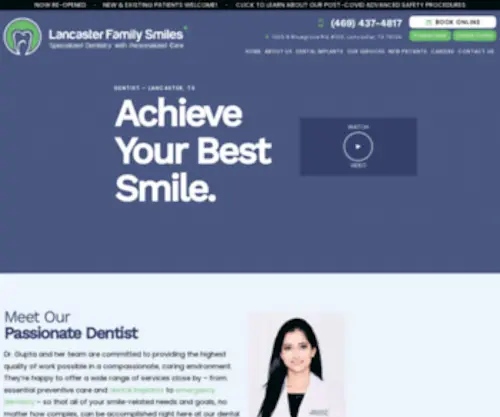 Lancasterfamilysmiles.com(Dentist Lancaster) Screenshot
