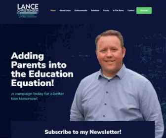 Lancechristensen.com(Lance Christensen for Superintendent of Public Instruction) Screenshot