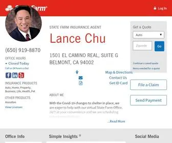 Lancechu.com(State Farm Insurance Agent Lance Chu in BELMONT CA) Screenshot