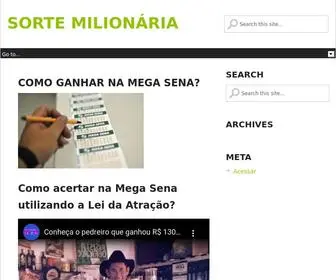 Lancemilionario.com(Milionária) Screenshot