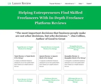 Lancerreview.com(Find The Best Freelance Website to Hire) Screenshot