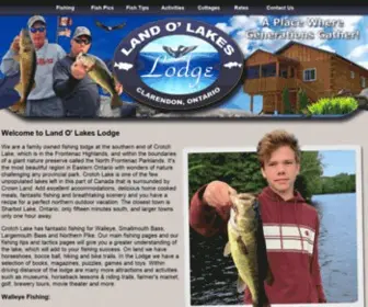 Land-O-Lakes-Lodge.com(Eastern Ontario&#039;s Best Walleye Fishing Land O&#039; Lakes Lodge) Screenshot
