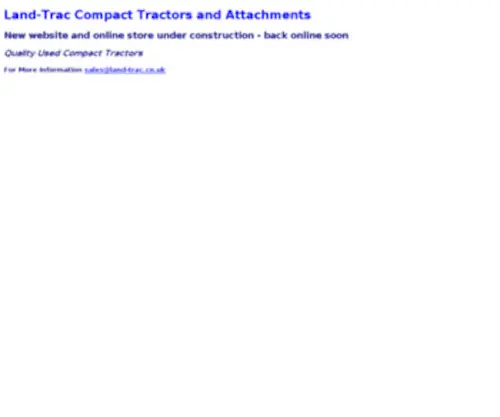 Land-Trac.co.uk(Used Compact Tractors) Screenshot