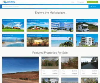 Landany.com(Online Marketplace for Cheap Properties in North America) Screenshot