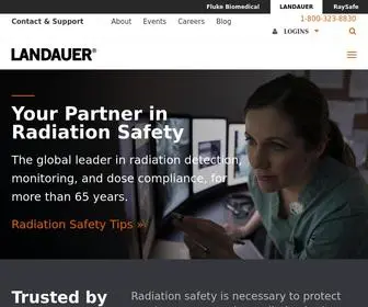 Landauer.com(Radiation Monitoring and Medical Physics Consulting) Screenshot