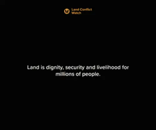 Landconflictwatch.org(Land Conflict Watch) Screenshot