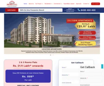 Landcraftmetrohomes.com(1,2,3 BHK Flats in NH 58 Meerut Road Ghaziabad, Affordable Housing under Awas Yojna of UP Govt) Screenshot