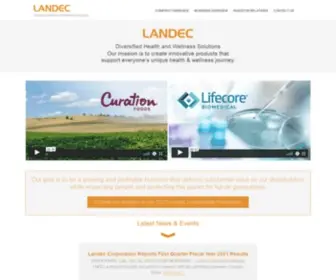 Landec.com(Our mission) Screenshot