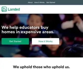 Landed.com(Helping Essential Professionals Buy Homes) Screenshot