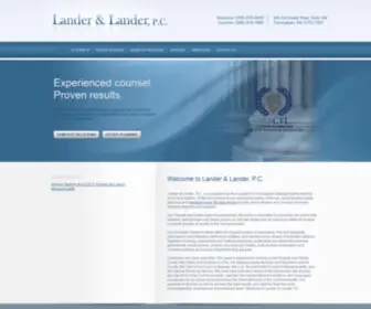 Landerandlander.com(Lander & Lander) Screenshot