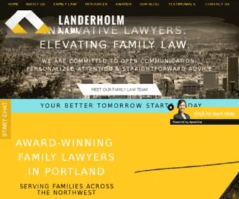 Landerholmlaw.com(Landerholm Family Law) Screenshot