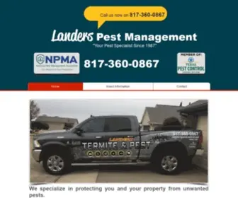 Landerspestcontrol.net(Home) Screenshot