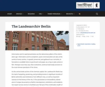 Landesarchiv-Berlin.de(Das zentrale Staatsarchiv der deutschen Hauptstadt) Screenshot